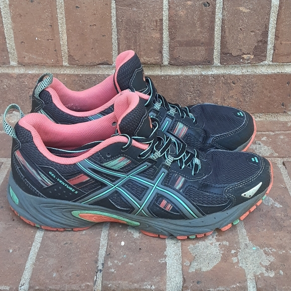 Asics Gel Women's Venture 5 Hiking Size 8.5 Black - Picture 1 of 8